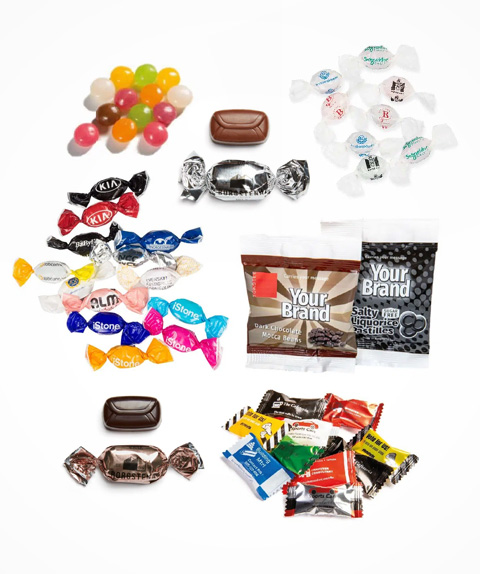 Mainoskarkit eri vaihtoehdot logolla esittelyssä